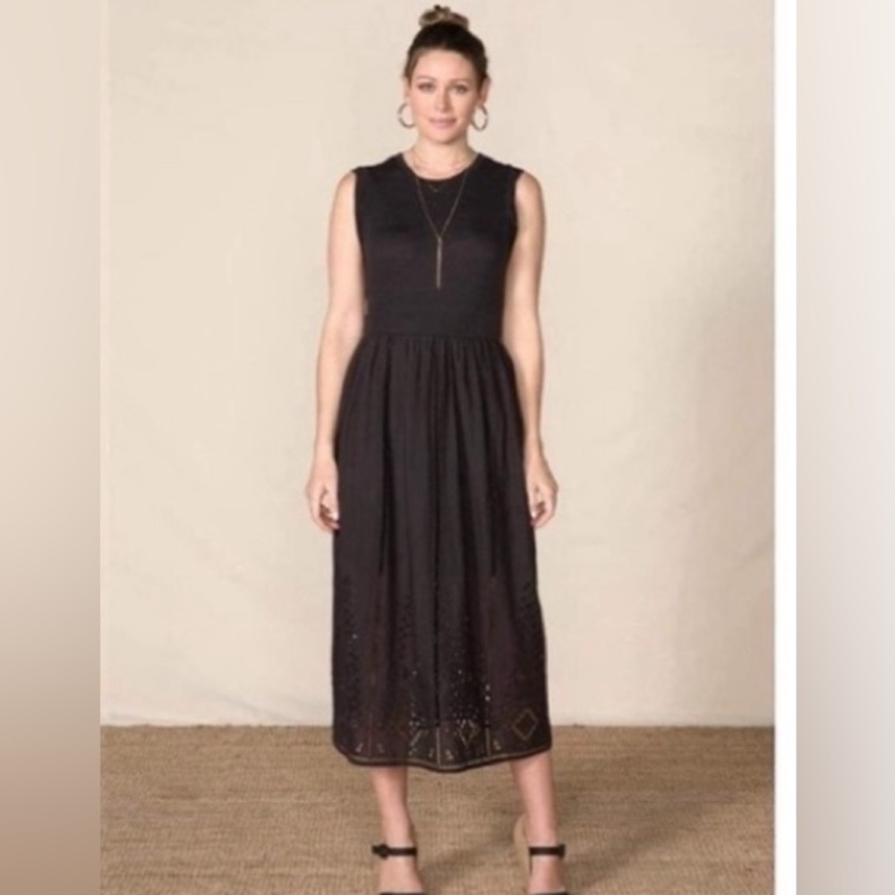 GOOD HART  Eyelet midi Dress by  MATILDA JANE